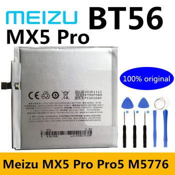 Algne 3050mAh BT56 jaoks Meizu MX5 Pro / Pro 5 Pro5 M5776 Asendamine Mobiiltelefoni Aku
