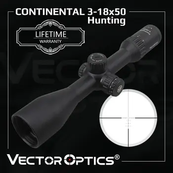 Vektori Optika Continental 3-18x50 Jahindus Riflescope saksa Optiline Süsteem, 90% Valguse käigukasti Valgustus Sobib .338