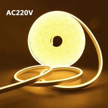 EL 220V LED Neoon Valgus IP67, Veekindel Neoon välisvalgustuse 2835 120Leds/M LED Neon Flex Märk Valge Soe Valge Köis Lamp