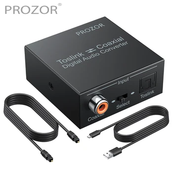 PROZOR Digital Audio Converter Toslink Optiline SPDIF, et Koaksiaalne & Meelitama, et Toslink Optiline SPDIF Bi-Directional Lüliti Splitter