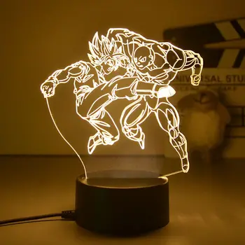 Dragon Ball 3D Lamp Akrüül Son Goku Anime Arvandmed USB LED Öösel Tuled Magamistuba Kaunistused Atmosfääri Valguse Lapsed, Jõulud Kingitus