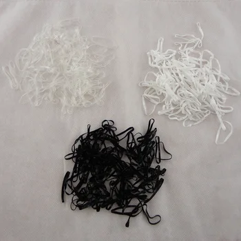 200PCS 4,5 cm 6.0 cm Must Selge Kummist Hairbands Köis Hobusesaba,Omanik Elastne nöör,Lipsud Punutud Põimikud väikesed juuksed seo
