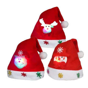 Loominguline Hot Müüa jõulukingiks Kaunistused Cartoon Harjatud Riie Laste Jõulud Mitte-kootud Müts Jõulud Tarvikud