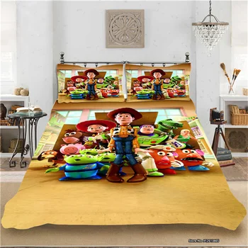 Animatsioon Toy Story Bedclothes Set Multi-suuruse 3D Digitaalne Trükitud Laste Beebi Magamistuba Teenetemärgi tekikott Padjapüür
