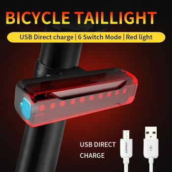 NATFIRE Jalgratta Tagumine Tuli 5 Valguse Režiimid USB Laetav LED Taillight Jalgrattaga Kiiver Ohutus Hoiatus LED Mägi Saba Lamp