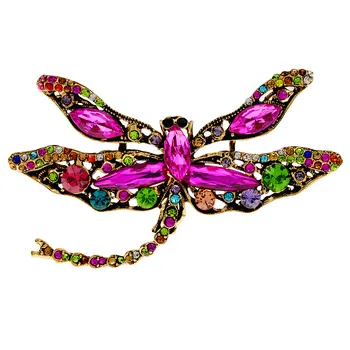 CINDY XIANG Suur Ilus Dragonfly Prossid Naiste Rhinestone Putukate Pin-Vintage Kõrge Kvaliteediga Tarvikud