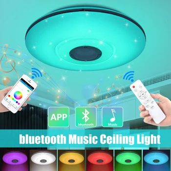 Bluetooth Muusika RGB Smart LED Ülemmäära Valgus 48W koos APP Juhitava Mordern Smart Lae Lamp Kodu Hele elutoa Valgustus