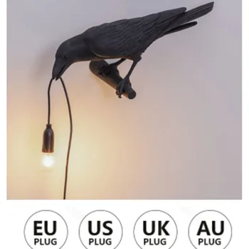Põhjamaade Romaan Disain Lind Seina Lamp Kaasaegse Loomingulise Vaik Õnnelik Bird Seina Tuled Home Decor Avanevat Rõdu Magamistoa Kõrval