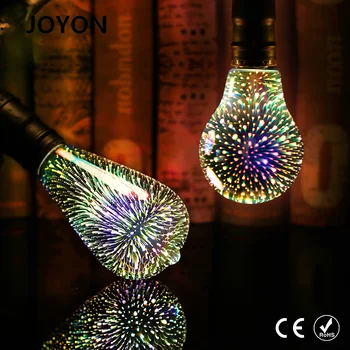 3D Star Led Pirn 220V E27 Värvikas Ilutulestik Edison Pirn Puhkus jõuluehe Riba LED Lamp, Lambid