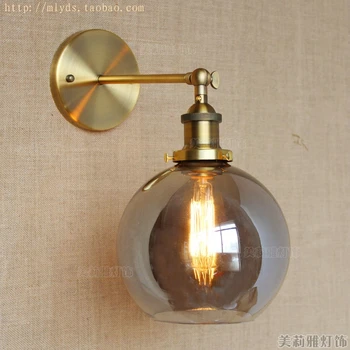 Messing Retro Tööstus-Seina Lamp, Vintage Inventar LED Trepp Kerge Loft Stiilis Edison Seina Sconce Lampen appliques Murale Viilutatud