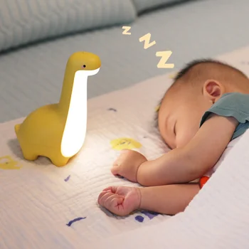 Dinosaurus Öö LED Soe Valgus Magab Valguse Lapsed Kingitus Laadimine USB Dimm Magamistuba Atmosfääri Tabel Lamp Tuba Decor