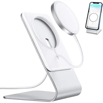 Alumiinium Magnet Desk Phone Charger Stand Omanik Magsafe IPhone 13 12 11 Pro Max Mini Wireless Laadimine Desktop Dokk Mount