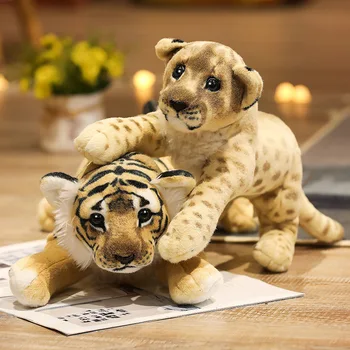 Uus Saabuvad 39-58CM Simulatsiooni Lõvi, Leopard, Tiiger Palus Mänguasjad Armas Nukud, Pehmed Pehmed Reaalne Nagu Loom Lapse Lapsed Kingitus Decor