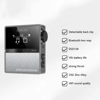 Luksus Kadudeta Muusika Mängija, MP3 Traadita Bluetooth-DSD HD Kadudeta Dekodeerimine Kaasaskantav HIFI Walkman Palavik Mini Pikk Aku Eluiga
