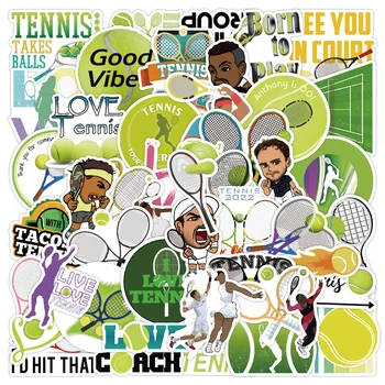 10/30/50TK tennis star märk inglise tähestikku graffiti kleebis teenetemärgi sport seljakott tennise reket veekindel kleebised