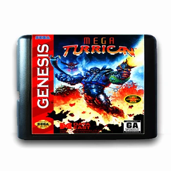 Mega Turrican 16 bit Sega MD Mängu Kaart Mega Drive jaoks Genesis Video Mängu Konsool PAL USA JAP