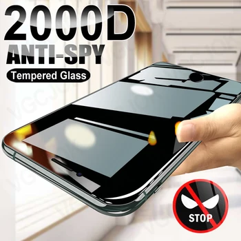 2000D Anti Spy Karastatud Klaas iPhone 13 12 mini 11 Pro XS Max X-XR Privacy Screen Protector iphone 6 7 8 Pluss 5 SE Glas Film
