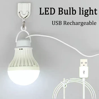 5W LED Kaasaskantav Öö, Latern, kellel Rippus Konksu Energiasäästu Väljas USB Laetav Lamp, Hele Telkimine Tuled Koju Laterna Decor