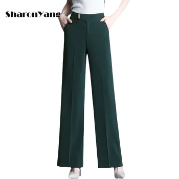 M-6XL Naised Lai Jalg Püksid primavera Asukoht Kandma Roheline Pikad Püksid Naise Vintage Kõrge Vöökoht Naiste Püksid Mujer