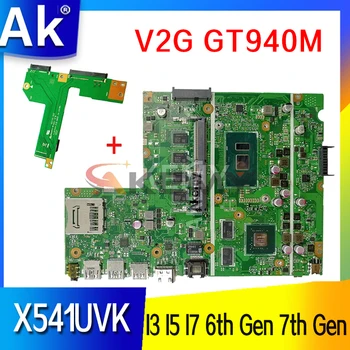 X541UVK originaal emaplaadi V2G GT940M GPU I3 I5 I7 6. Gen 7th Gen 8GB RAM ASUS X541UJ X541UV X541U Sülearvuti emaplaadi