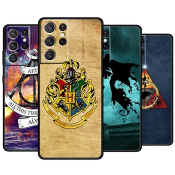 Art Cool Harry Potteri Võlukepp Case For Samsung Galaxy S21 S22 S20 FE Ultra Plus S10 S9 S8 5G Must Pehme Telefoni Kate Coque Core Capa