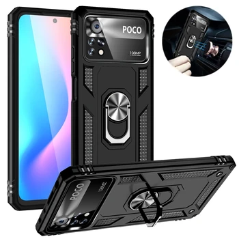 Eest Xiaomi Poco X4 Pro 5G Juhul Auto Magnet Omanik Ringi Armor Telefoni Puhul PocoPhone Pocco PocoX4 X4Pro X 4 4X Pro tagakaas