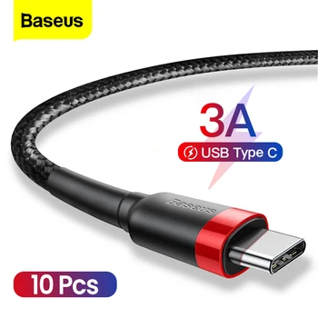 Baseus 10tk USB Type C Kaabel 3A Kiire Laadimine Jaoks Xiaomi Samsung Kiire Laadimine 4.0 QC 3.0 Laadija USB-Kaablid C Andmeid Traat 5tk