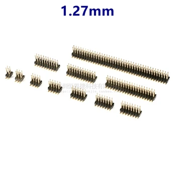 10TK 1.27 mm Ribad, Topelt Rida, Male Pin Header-Liides 1.27 SMD SMT Pinheader Pesa 2*3/4/5/6/7/8/10/12/15/20/40/50LK