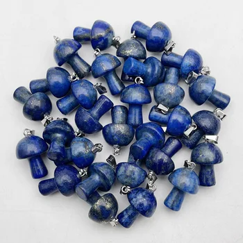 mood Hea kvaliteediga llapis lazuli Looduslik Pärl Kivi Seene Ripats Ehted Kaelakee Tegemise Tarvikud 20PC tasuta shipping