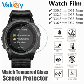 10tk Ring Smart Watch Screen Protector Läbimõõt 30.5 mm 31,5 mm 32.5 mm 33.5 mm 34.5 mm 35.5 36.5 mm mm 37.5 mm Karastatud Klaas Film