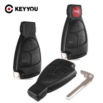 KEYYOU Jaoks Benz Asendused 2/3/4 Nupud Smart Key Juhul Shell Fob Katmiseks Mõeldud Mercedes-Benz B, C, E, ML, S, CL, CLK Vito 639 Smart Key