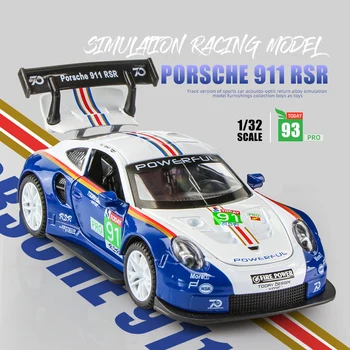 1:32 Porsche 911 GT3 RSR Sinine Auto Sulamist Auto Mudeli Simulatsiooni Auto Kaunistamiseks Kogumise Kingitus Mänguasi Die Casting Mudel Poiss Mänguasi
