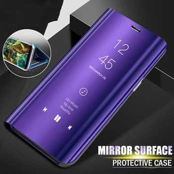 Smart Mirror Flip Phone Case For Samsung Galaxy S10E S8 S9 S10 Pluss S7 Serv Clear View Kate A3 A5 A7 J3 J5 J7 A6 A8 Juhtudel