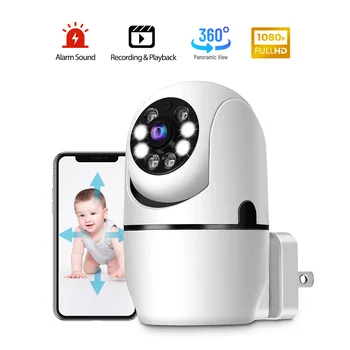 Full HD 1080P pistik, Wifi, kaamera led-märgutuli täielik värvi öise nägemise home security kaitse toote beebi valve Kaamera