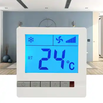 LCD Digitaalne Termostaat Viivitus Kompressori Kaitse Fan Coil Ühik Temperature Controller, Termostaat Konditsioneer