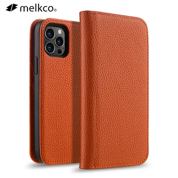 Melkco Klapp Ehtne Nahk Case for iPhone 12 Pro Max mini Rahakott Kaardi Pesa, Fashion, Luxury Business Cowhide Telefoni Kott Kate