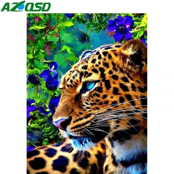 AZQSD Diamond Tikandid Leopard Mosaiik Näputöö Kunsti Diamond Maali 5d Loomade ristpistes Käsitöö, Käsitöö, Kingitus,