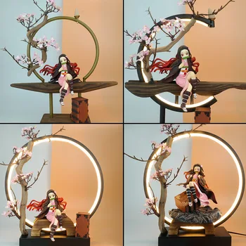 35cm LED valgus Anime Demon Slayer Kamado Nezuko Tegevus Joonis PVC Kogumise mudeli kodu kaunistamiseks decor jõulud kingitus sünnipäevaks