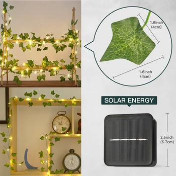 Solar Led Valgus Väljas Leaf String Tuled 50/100LED Haldjas Vanik Jõulud Terrass Veekindel Solar lamp Aia Kaunistamiseks