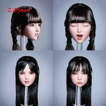 YMT056 YMT055 1/6 asendada 3 väljend nägu armas loli tüdruk mustad juuksed Peas Skulptuurid Mudel 12
