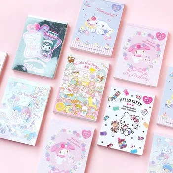 Sanrio My Melody Hello Kitty Kuromi Cinnamoroll LittleTwinStars Armas Sülearvuti Tüdruk Kawaii Kirjatarvete Memo Pad Lapsed Kingitus Õpe