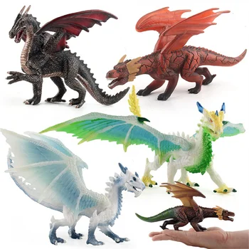 2022 Realistlik Mänguasi Mudel Tulekahju Rock Draakonid Dinosaurus Loomade Lõug Vallas Mudel Liikuv Nukk Mudelite Kogumine Mänguasi Laste Kingitus