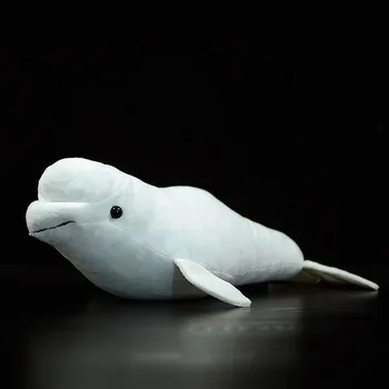 40cm Pikk, Pehme Valge Vaala -, Plüüš-Mänguasi, Realistlik mereloomad Beluga Vaalad Pehmed Mänguasjad, Kingitused-Lapsed Poisid Tüdrukud