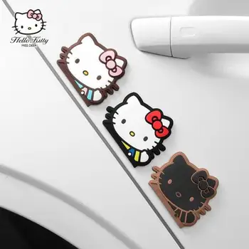 Kawaii Hello Kitty Sanrios Seeria Anime Multikas Armas Auto Ukse Kaitseraua Riba Silica Gel Anti-Scratch Kaunistada Tarvikud