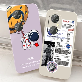 Astronaut Cartoon Luksus Telefoni Puhul Huawei P50 P30 P40 P20 Pro Lite E Y9S Y9A Y9 Y6 Nova Y70 5T 9 5G Vedelik Köis