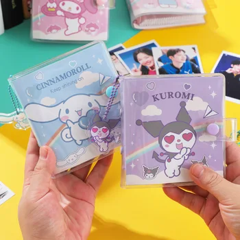 3-tolline Sanrioed Kuromi Cinnamoroll Minu Meloodia Hellokittys Pochacco Polaroid Lahtised Lehed fotoalbumi Ladustamise Album Kaardi Album