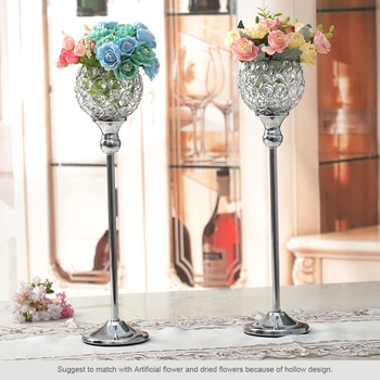 Kristall, Küünal Tealight Omanikud Metallist Küünlajalad Seista Pulm Kodu Poole Puhkus Kaunistused Dinning Tabel Centerpieces