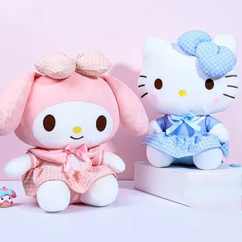 Hello Kitty Sanrio Minu Meloodia Palus Tüdruk Cartoon Armas Kawaii Täistopitud Nukk Padi Padi Ühtlane Seeria Umbes 33cm Kawaii Plushie