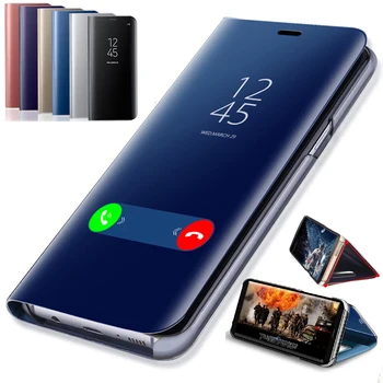 Smart Mirror Flip Case for Samsung Galaxy A12 A50 A51 A22 A32 A71 A70 A52 A20e A01 A02 A31 A42 A72 A02s A03s A6 A7 A8 Pluss Kaas