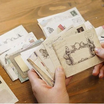 12tk/set Mini Vintage Ümbrik Kinke Wrap DIY Vahend õnnitluskaart Kate Giftbox Dekoratiivsed Kirja Kirjutamine